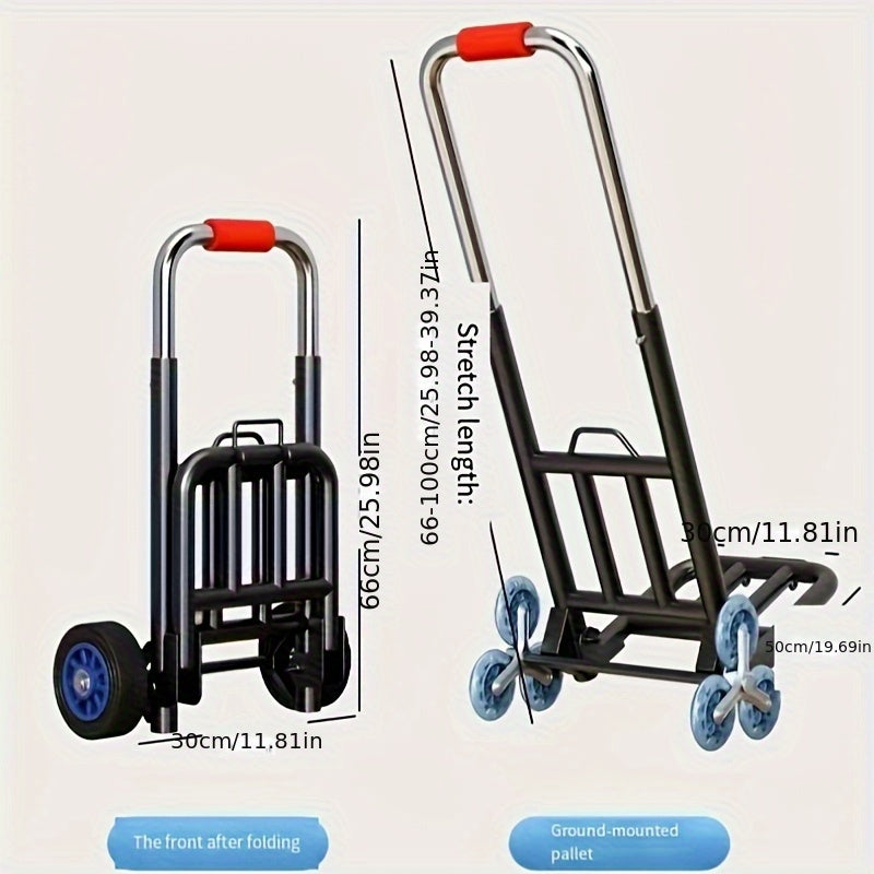 Folding Trolley for Home & Travel - Portable Grocery Cart
