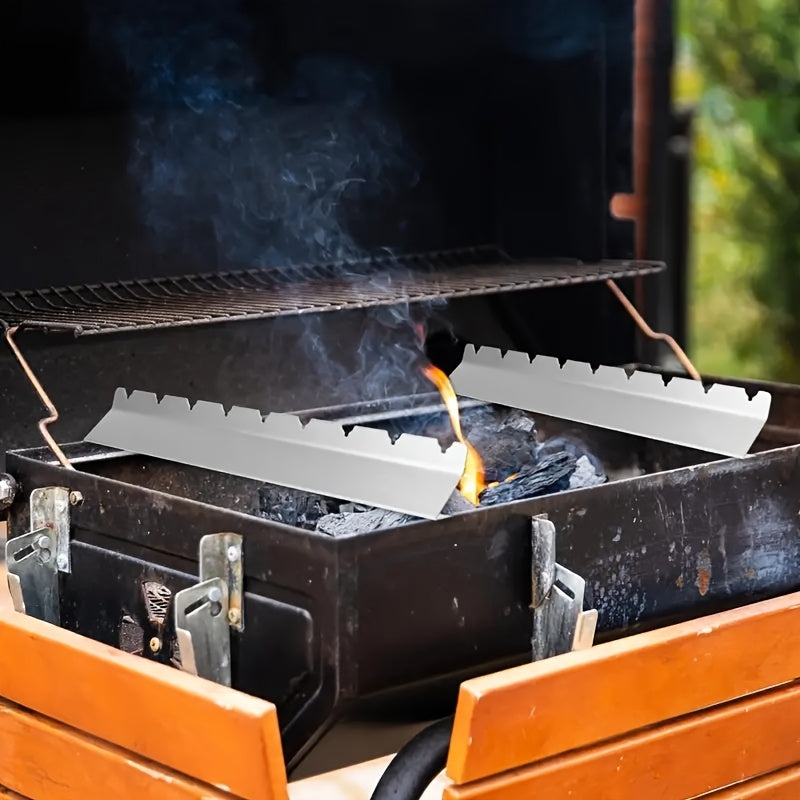 Durable 2pcs Skewer Rack - Stainless Steel BBQ Holder for Parties & Camping
