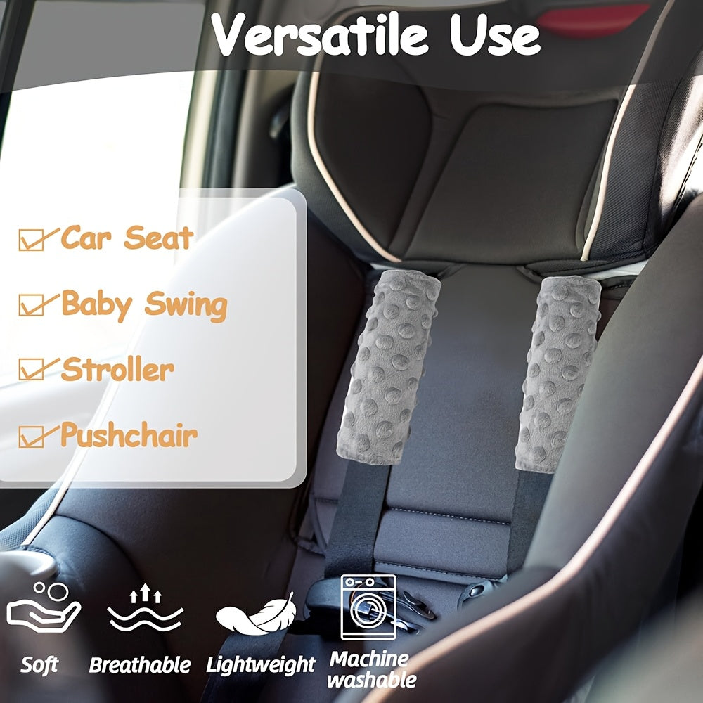 Cushioned Soft Safety Shoulder Strap Pads for Child Car Seats - Anti-Slip & Compatible with All Harnesses - Perfect Gift for Traveling Parents