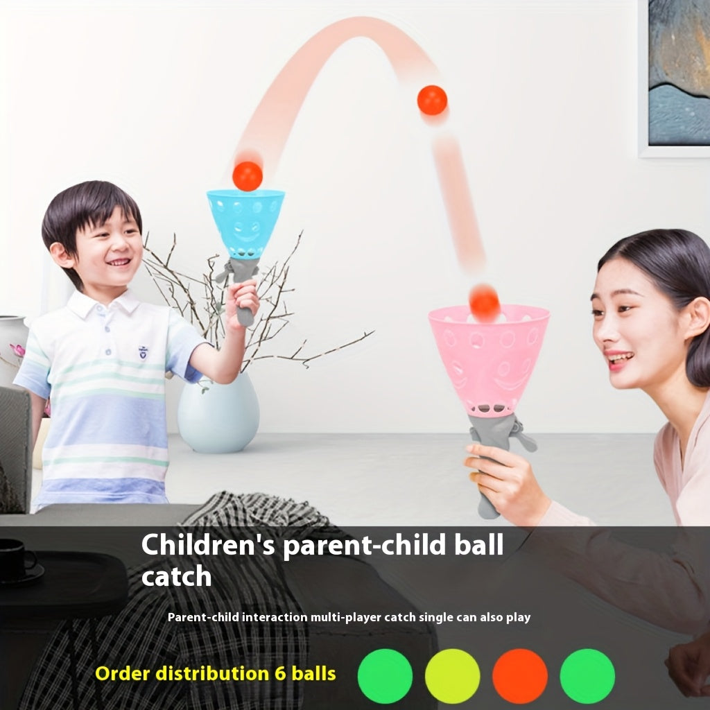 Interactive Throw & Catch Ball Game Toy for Kids & Adults - Safe, Colorful, and Fun!