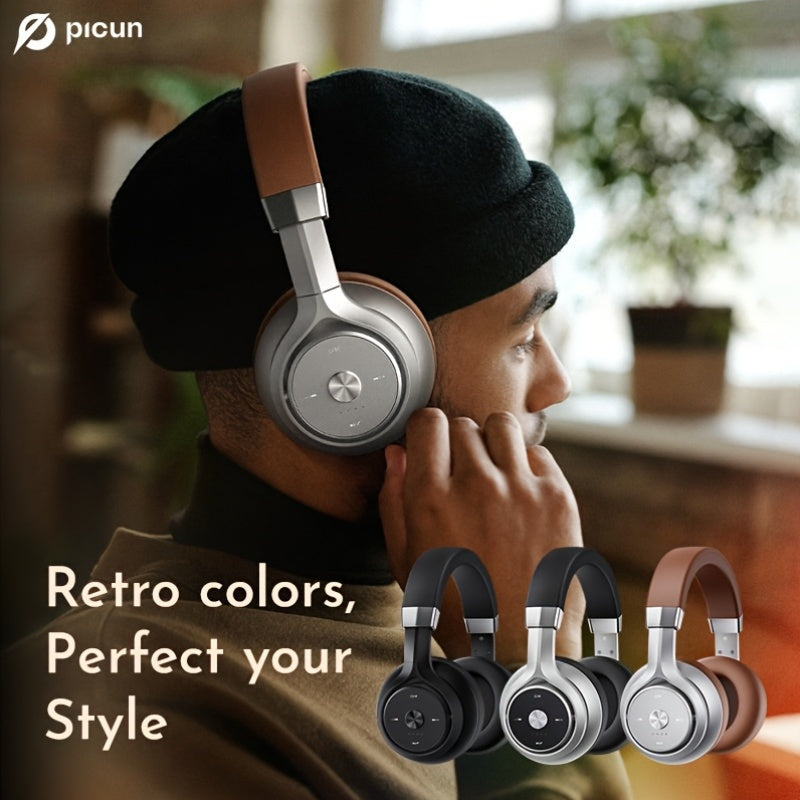 PICUN P28X Wireless Headphones - 35-Hour Battery, Low Latency, Type-C Charging