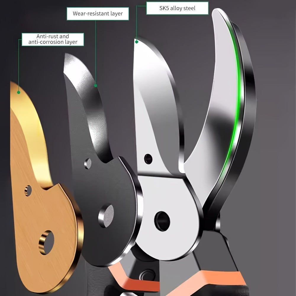 High-Quality Carbon Steel Pruning Scissors for Garden, Tree, and Flower Care