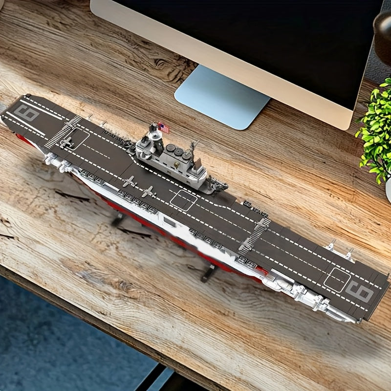 1883pcs Aircraft Carrier Building Blocks - Perfect for Christmas & Halloween Gifts