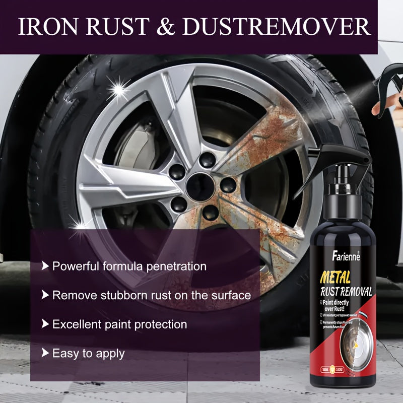 Premium Metal Polish Spray for Chrome & Rust Removal - Restores Shine & Provides Long-lasting Protection