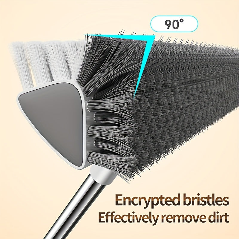 Joybos Dual-Sided Cleaning Brush with Long Handle & Swivel V-Shaped Head
