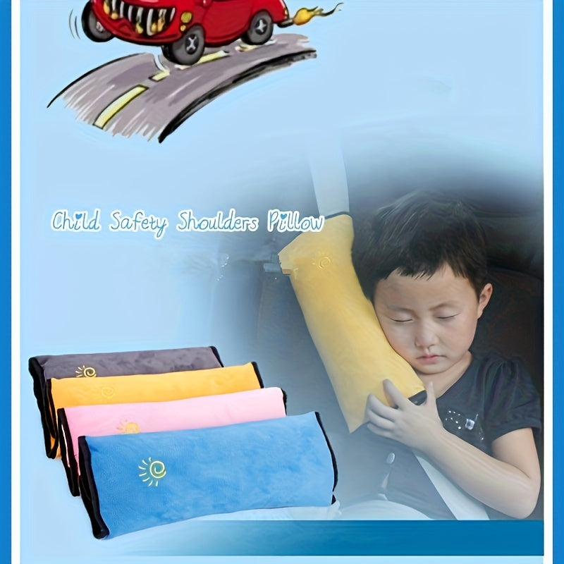 Child Safety Seat Shoulder Protector - Extra Soft, Lightweight, Grey Velvet Cushion
