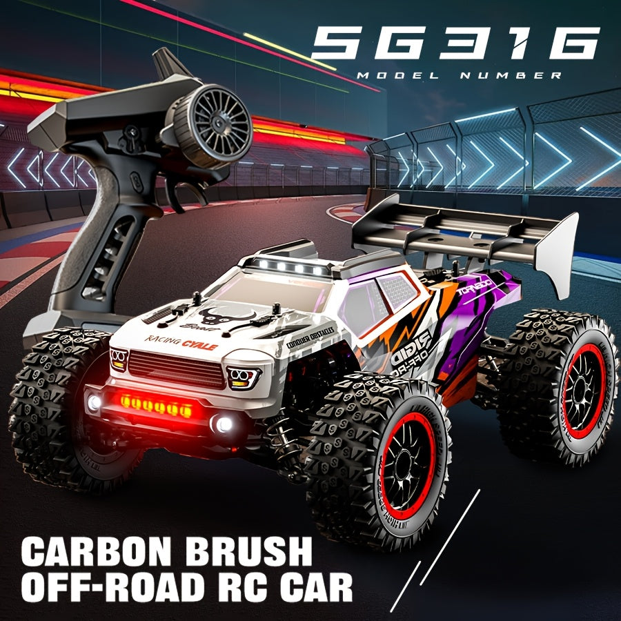 SG316PRO Brushed RC Car - 4WD All-Terrain Adventure with LED Lights