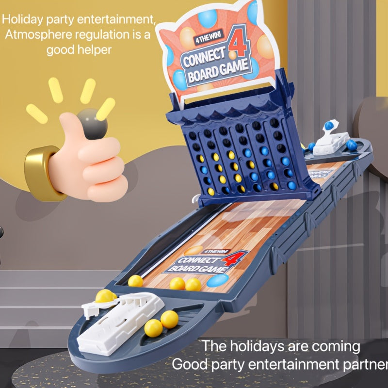 4-in-1 Connect Board Game - Perfect Family Fun, Educational Toy for Kids, Party Favor & Holiday Gift