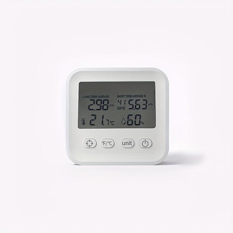 ANJKFLUR Radon Detector - High Sensitivity Continuous Monitor with USB-Powered Detection for Home and Office