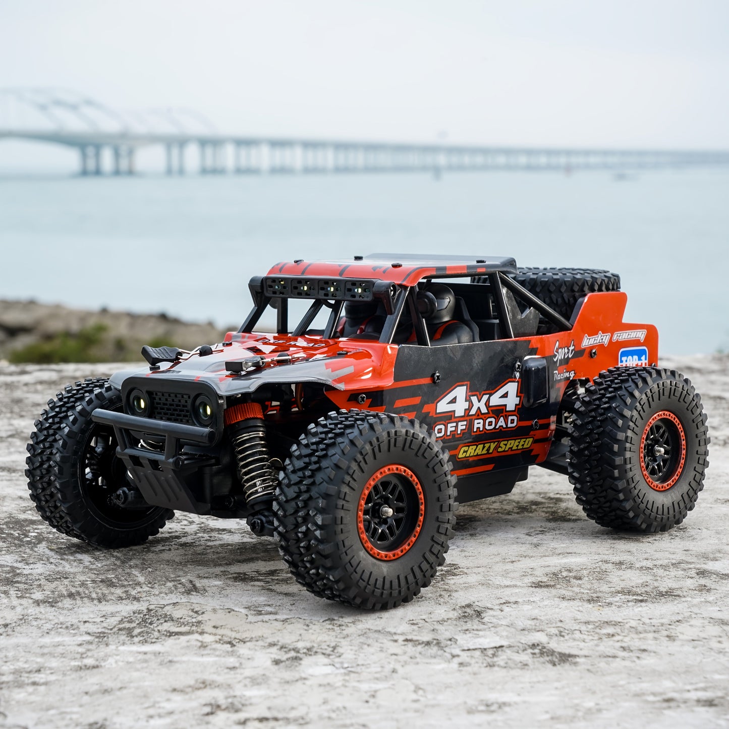 Premium SG202MAX 4WD Brushless RC Car - Metal Gears, Slip-Resistant Tires, HD Night Lights