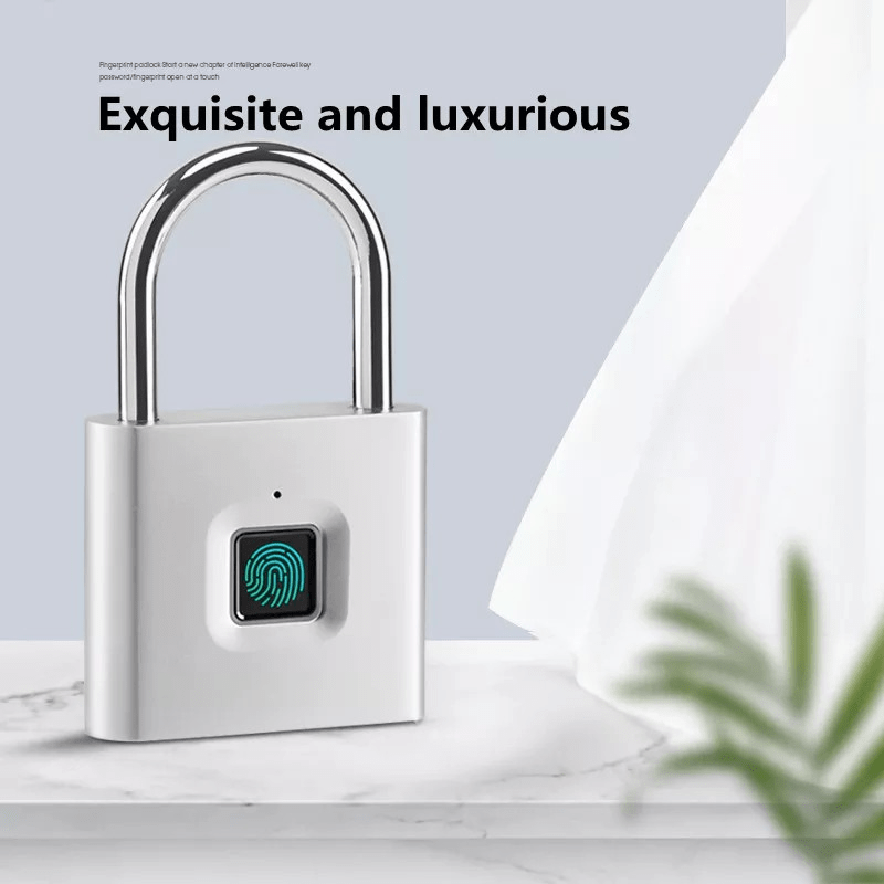 Compact Smart Fingerprint Padlock - Keyless, USB Rechargeable, Waterproof Security for Luggage & Backpacks