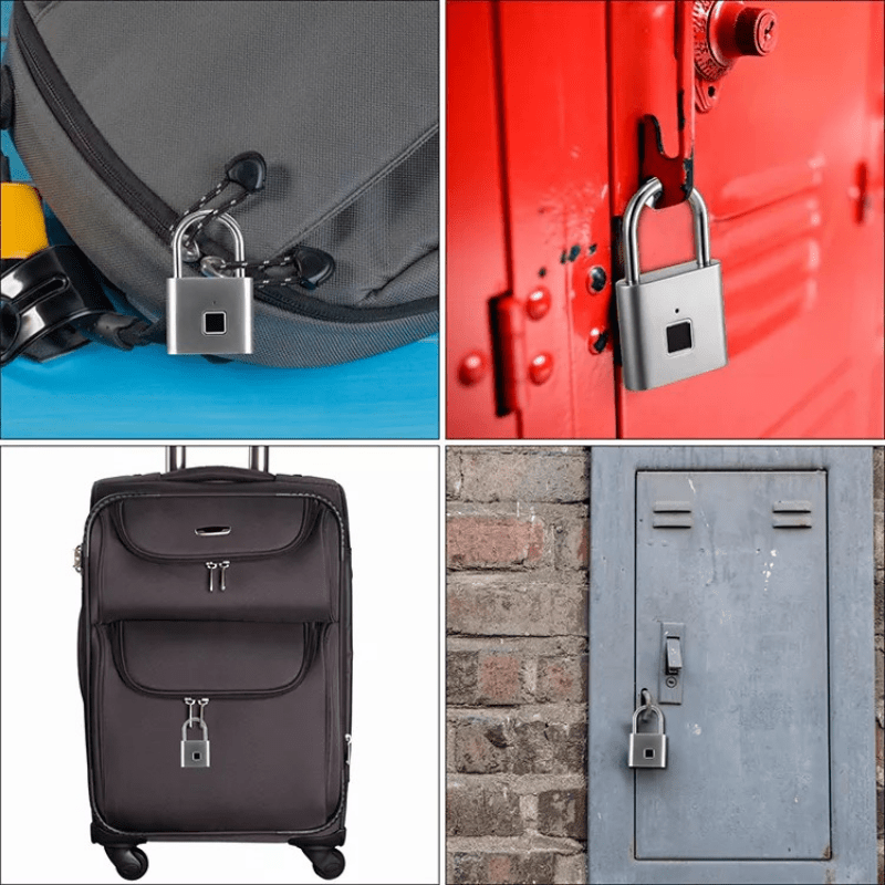 Compact Smart Fingerprint Padlock - Keyless, USB Rechargeable, Waterproof Security for Luggage & Backpacks
