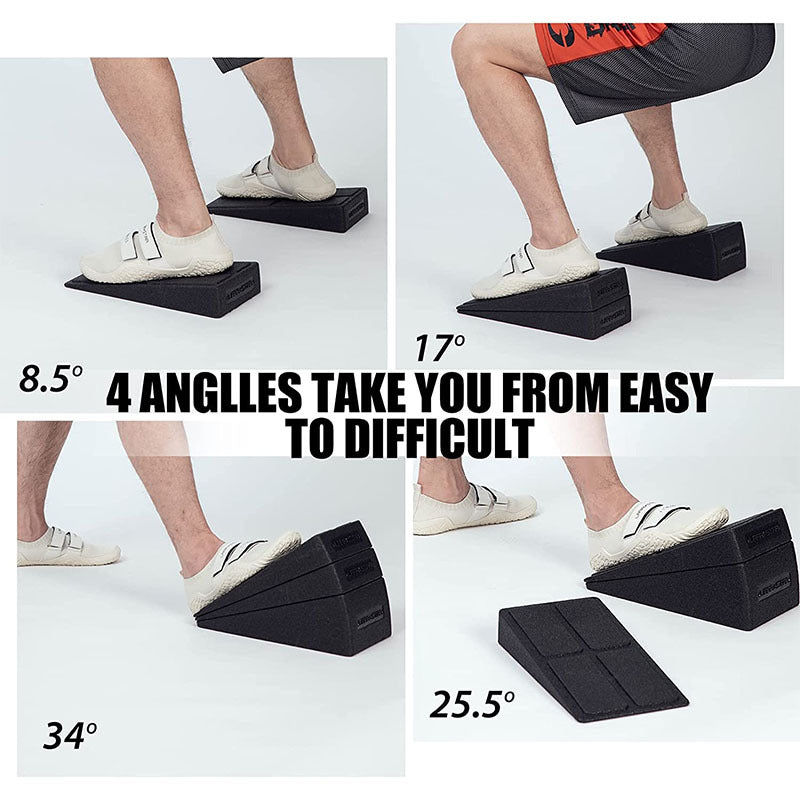 3-Pack Squat Wedge Blocks - Enhance Your Workout with Foam Slant Boards