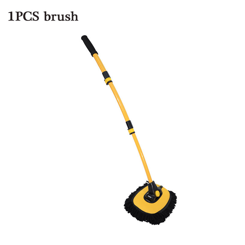 Telescoping Car Cleaning Brush with Microfiber Chenille - Adjustable Long Handle