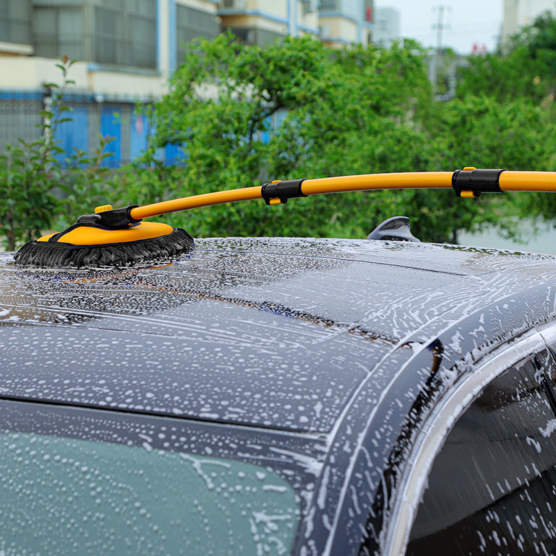 Telescoping Car Cleaning Brush with Microfiber Chenille - Adjustable Long Handle