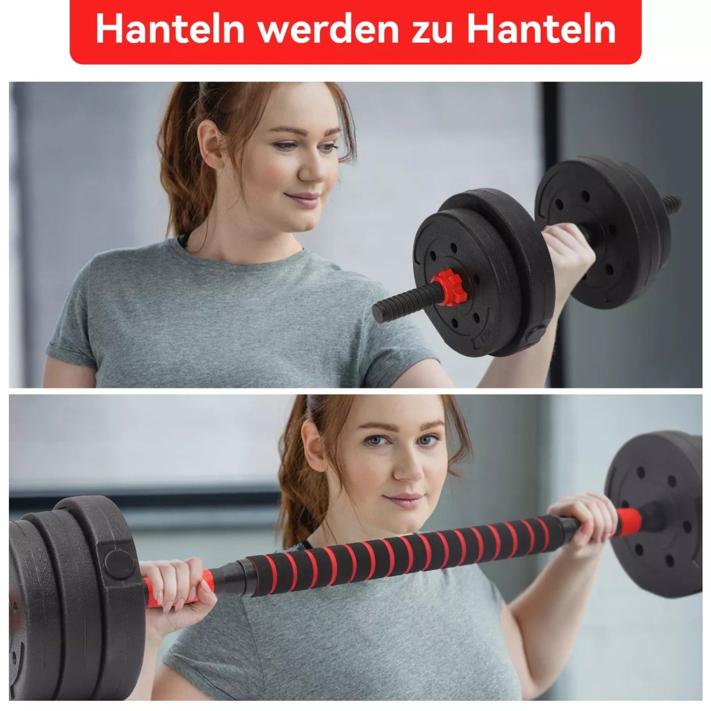 30kg Dumbbell and Barbell Set for Strength Training - Adjustable Weights, PVC Material, Ideal for Home Gym, Fitness and Weightlifting