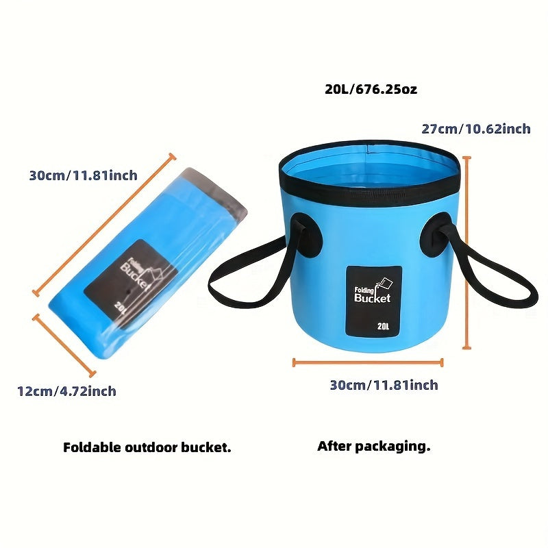 20L Compact Foldable Bucket | Leak-Proof & Durable PE Design for Camping & More