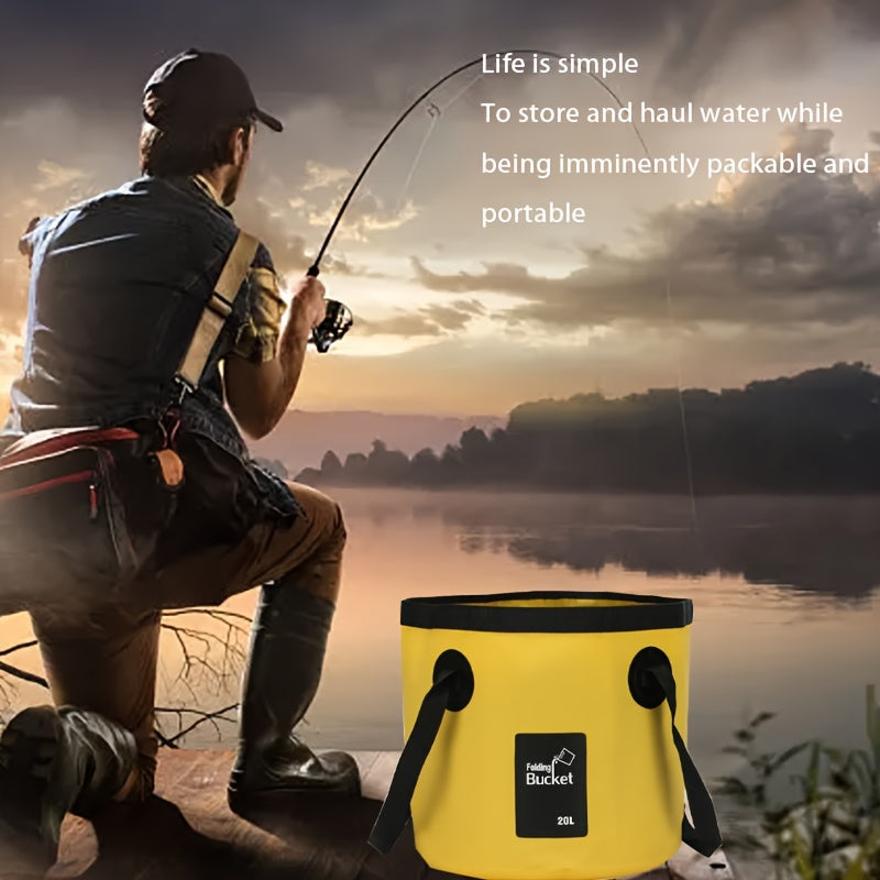 20L Compact Foldable Bucket | Leak-Proof & Durable PE Design for Camping & More