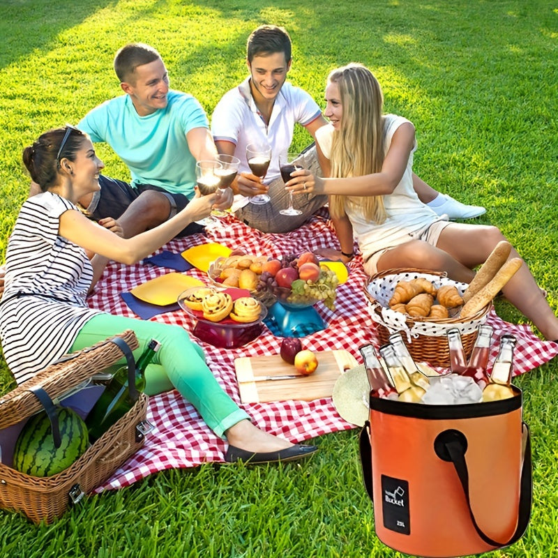 20L Compact Foldable Bucket | Leak-Proof & Durable PE Design for Camping & More