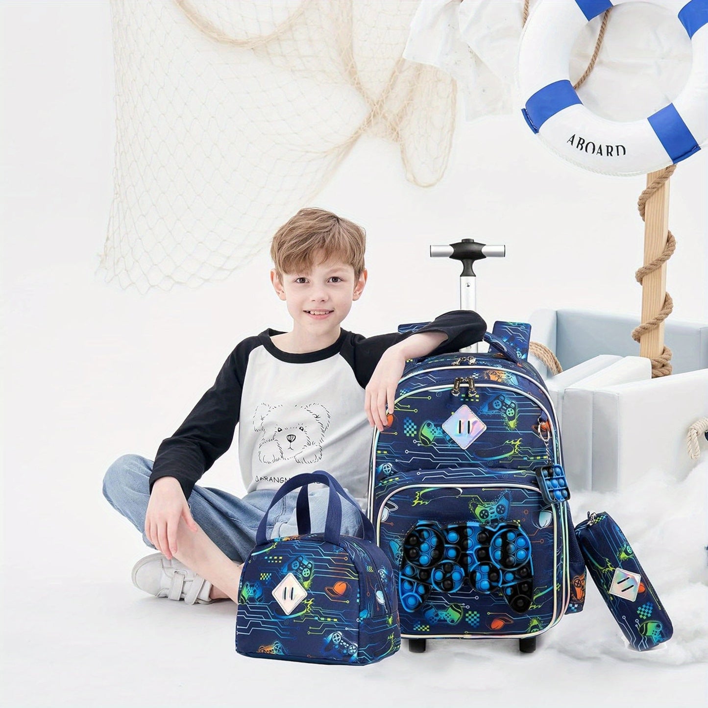 Meetbelify Rolling Backpack for Boys with Wheels - Perfect for Ages 6-8