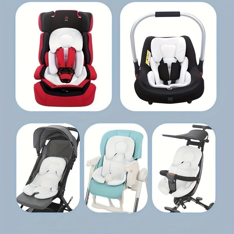 Premium Portable Child Stroller Seat Cushion for Ages 0-3, Reversible Padding