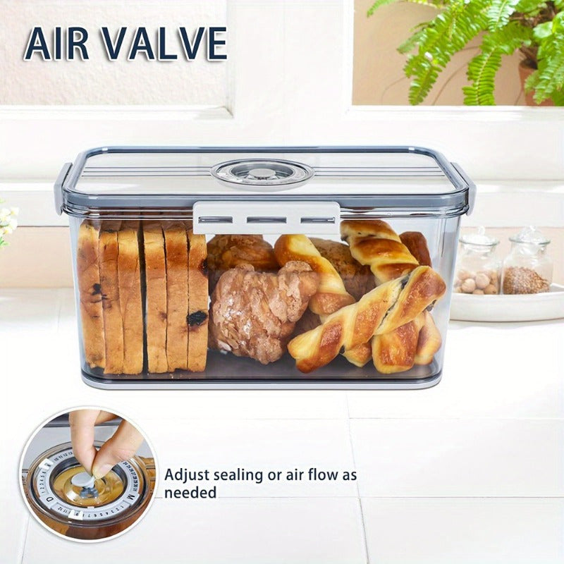 Airtight Bread Box - Leak-Proof Container for Freshness & Space Efficiency