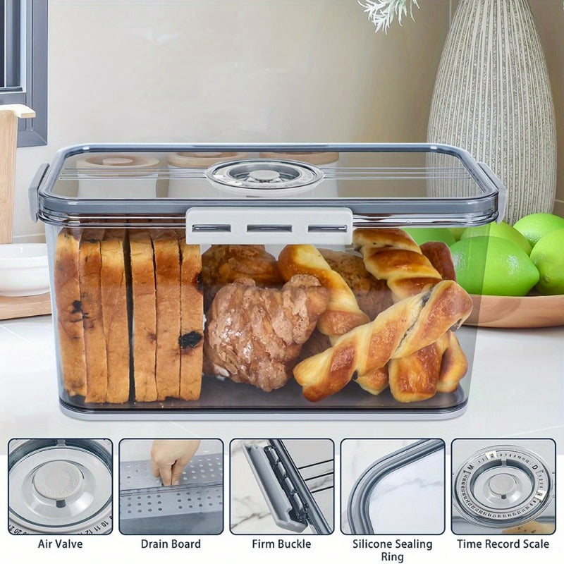 Airtight Bread Box - Leak-Proof Container for Freshness & Space Efficiency