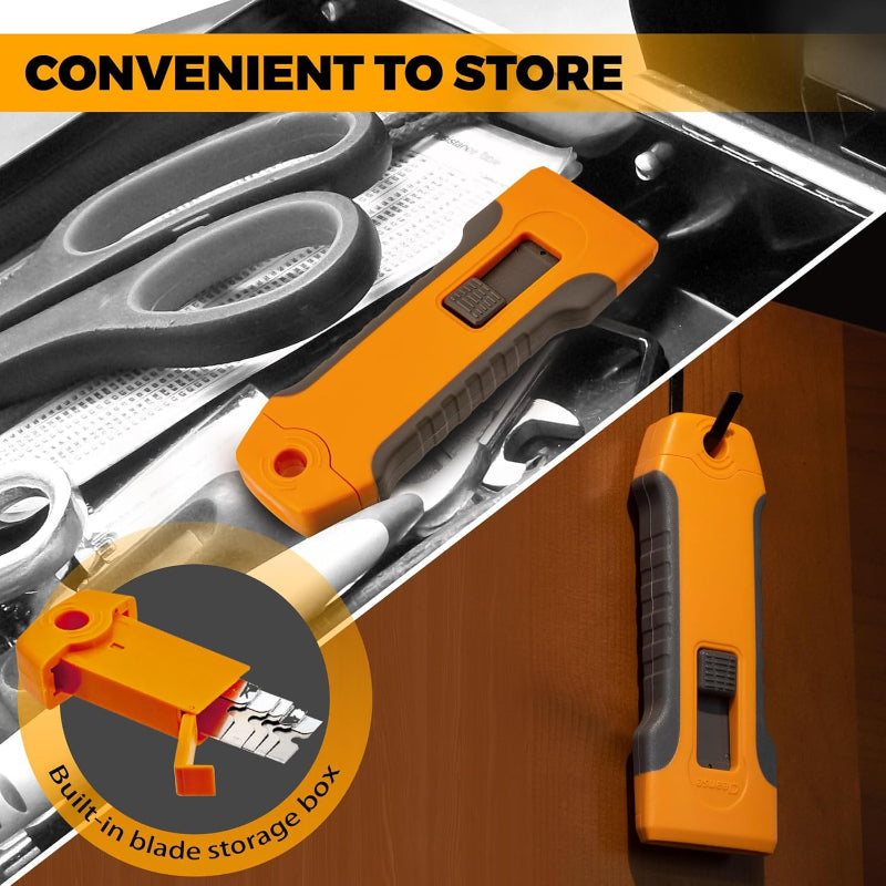 10-Blade Adhesive Removal Scraper Tool with Tail - Versatile Glass & Surface Cleaner