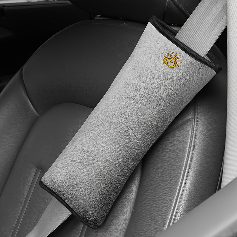 Child Safety Seat Shoulder Protector - Extra Soft, Lightweight, Grey Velvet Cushion