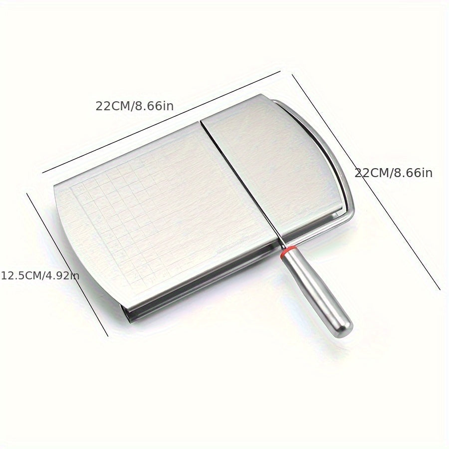 Stainless Steel Cheese and Butter Cutter with Measurements – Heavy Duty Kitchen Gadget