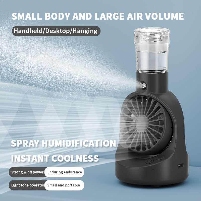 SENBOWE 2-in-1 USB Fan & Humidifier - Portable, Quiet, 4 Speeds, Adjustable Humidity - Ideal for Home & Office