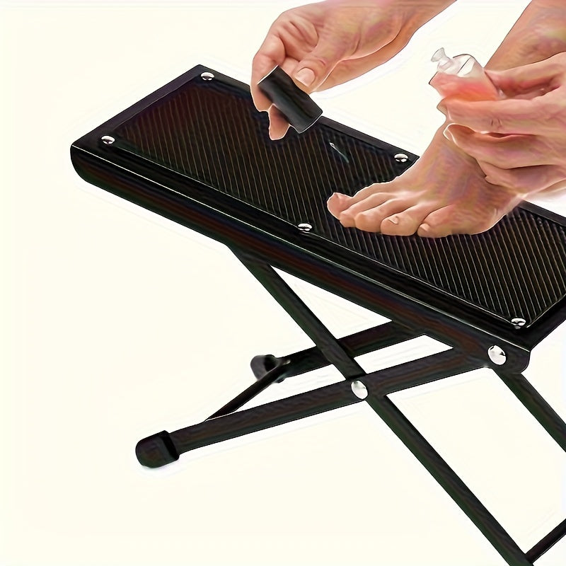 Professional Adjustable Pedicure Footrest - 4-Level Portable Nail Care Station