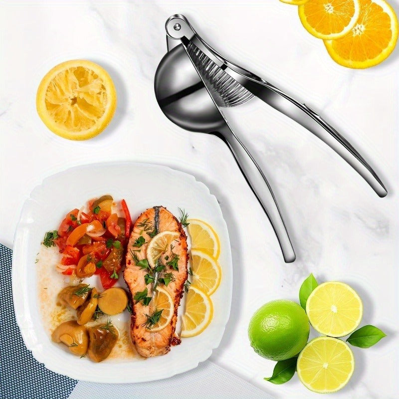 Compact Stainless Steel Manual Citrus Juicer - Ergonomic & Durable for Fresh Juice