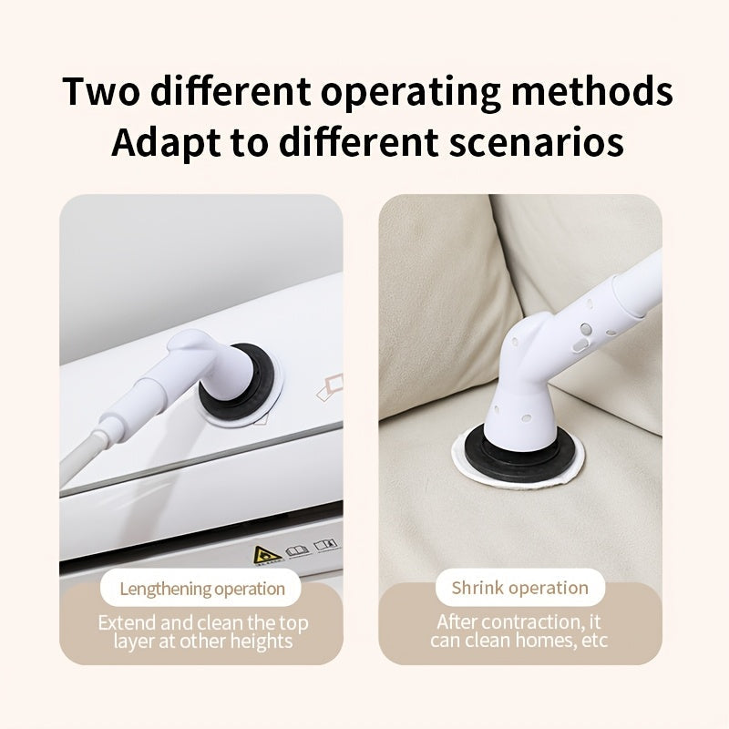 5-in-1 Electric Spin Scrubber with USB Rechargeable 1200mAh Battery | Efficient Cleaning Tool