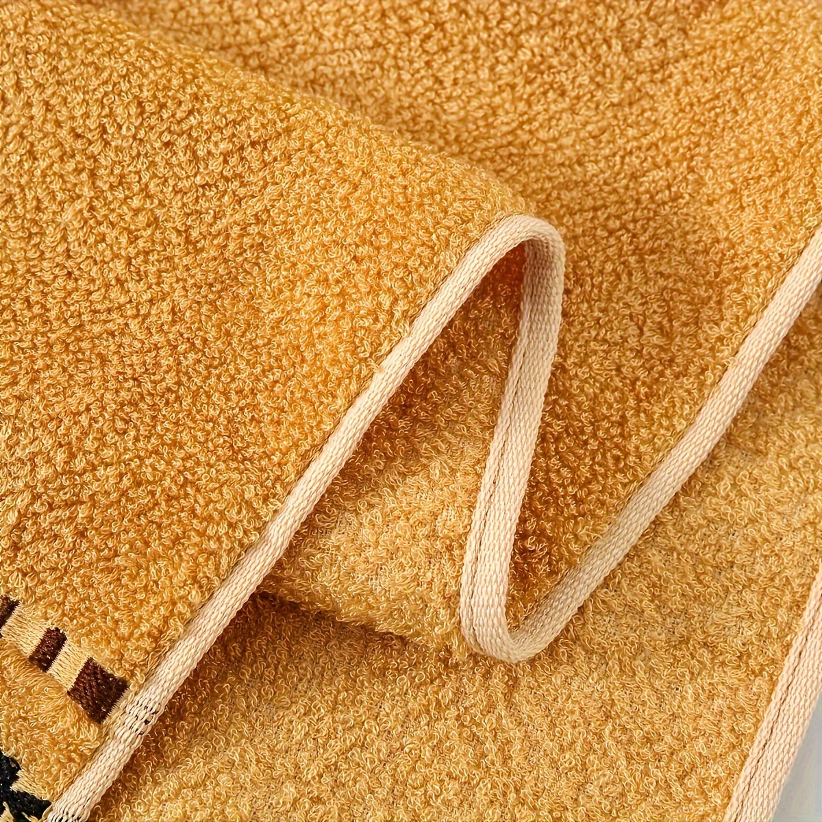 Self Flying Bamboo Fiber Towels - 5pcs Set, Absorbent & Quick-Drying, Super Soft, Beige-Friendly, Ideal Bathroom Supplies