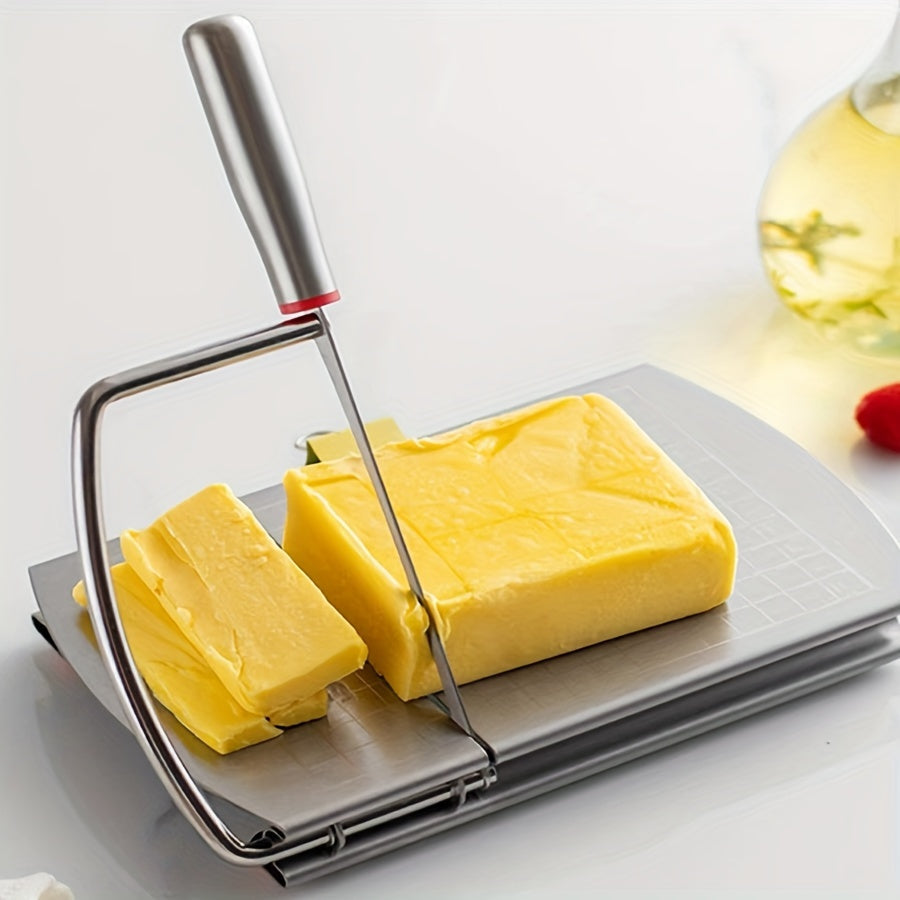 Stainless Steel Cheese and Butter Cutter with Measurements – Heavy Duty Kitchen Gadget