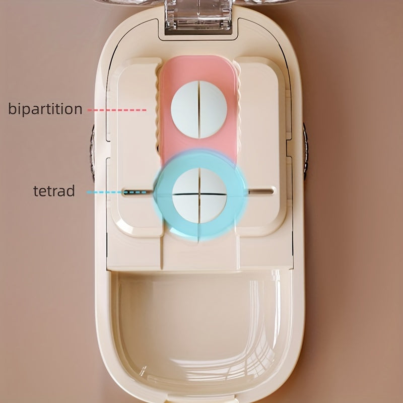 LDQ Pill Cutter & Portable Dispenser - Accurate Tablet Splitter & Organizer