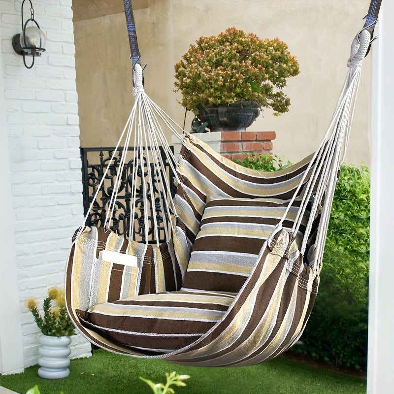 Premium Hammock Chair Set with Cushions, Straps, and Hooks