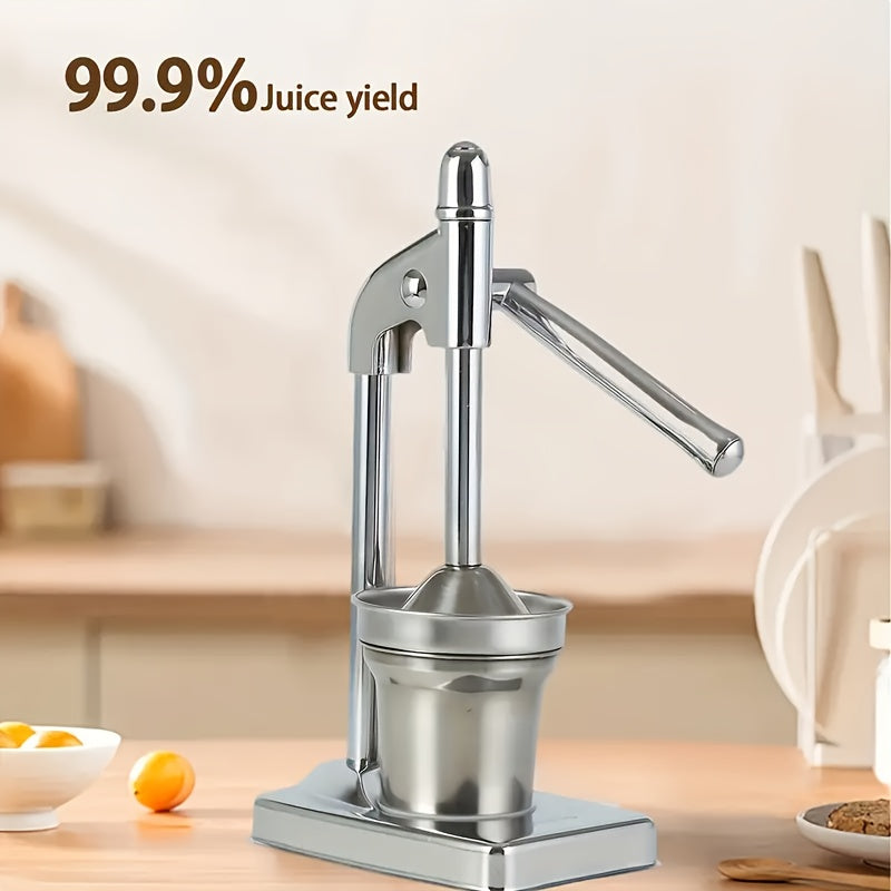 High-Yield Stainless Steel Manual Juicer, Easy-Clean & Durable for Citrus Fruits