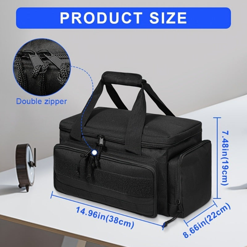 14-Inch Heavy-Duty Tactical Tool Bag with Scratch-Resistant Bottom for Electricians and Craftsmen