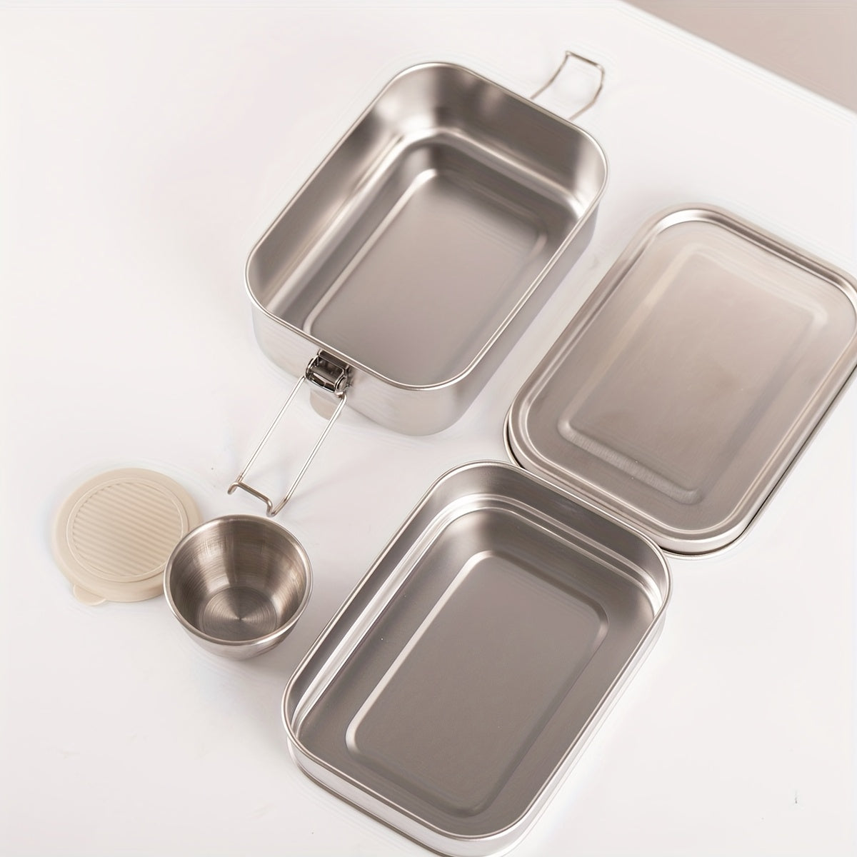 Upgraded SUS304 Stainless Steel Insulated Lunch Box with Snack Container - Leak-Proof & Dishwasher Safe