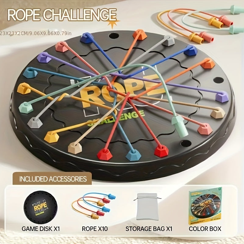 Colorful Rope Challenge Board Game - Boosts Logic & Creativity, Great for Teens & Family, Perfect for Valentine's, Thanksgiving, Christmas & New Year