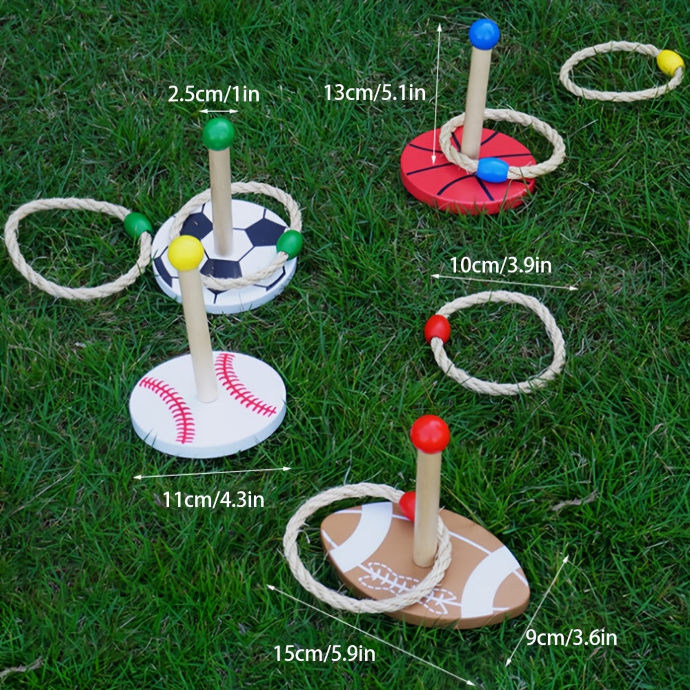 12pcs Hemp Rope Tossing Toy Game for Kids - Outdoor Party Sports Fun