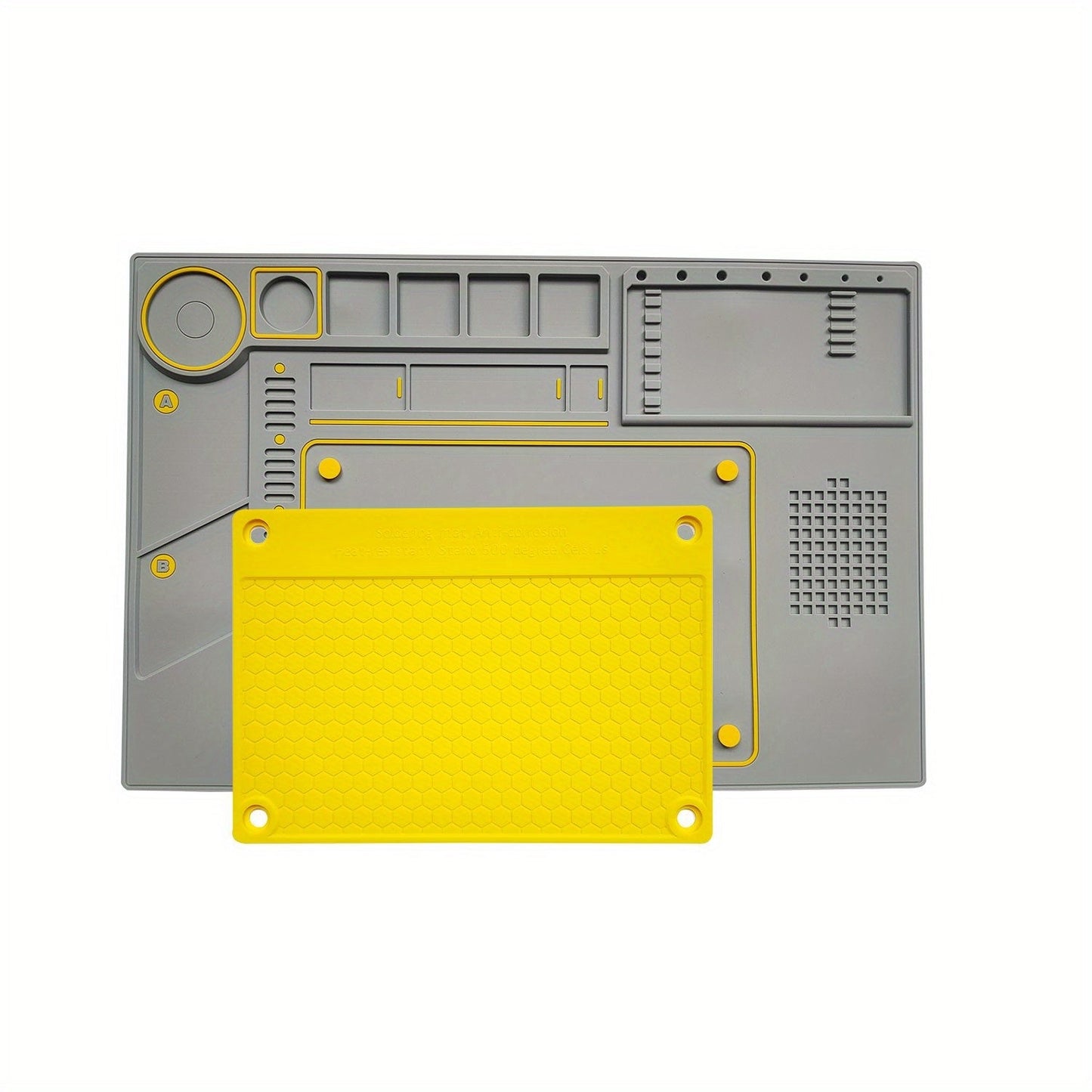 Heat Resistant Silicone Soldering Mat with Magnetic Sections for Phone Repair