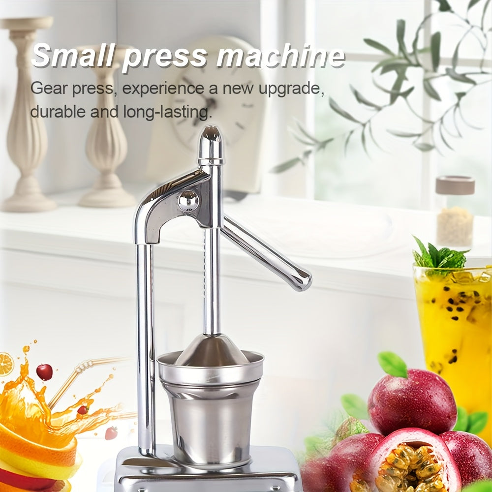 High-Yield Stainless Steel Manual Juicer, Easy-Clean & Durable for Citrus Fruits