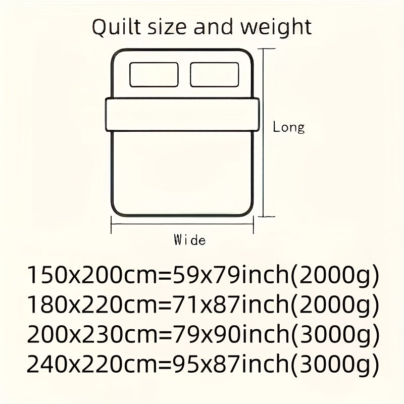 Hilton Style Double-Layered Quilt - Elegant All-Season Comfort with Soft Brushed Polyester in Light Blue