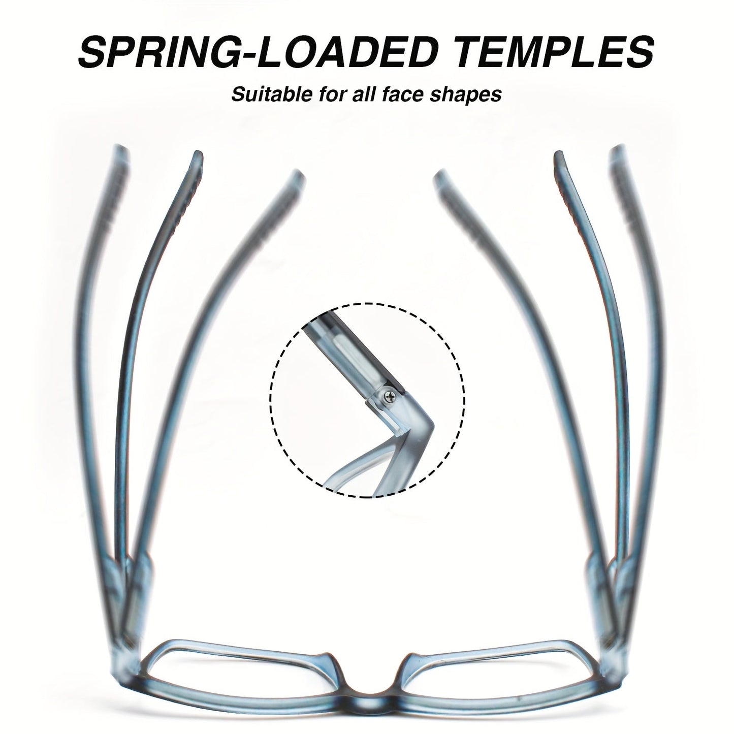 2pcs Classic Frame Multi-Focal Reading Glasses Combo - Progressive HD Lenses, Anti-Fatigue, Unisex Casual Business Style