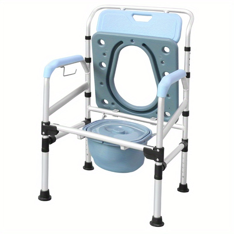 Adjustable Toilet Seat with Armrests - Ideal for Elderly & Disabled