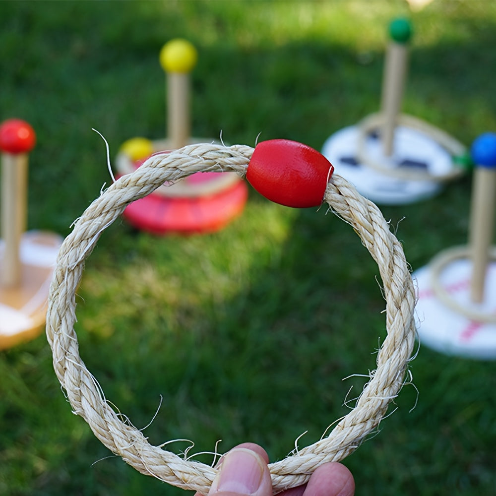 12pcs Hemp Rope Tossing Toy Game for Kids - Outdoor Party Sports Fun