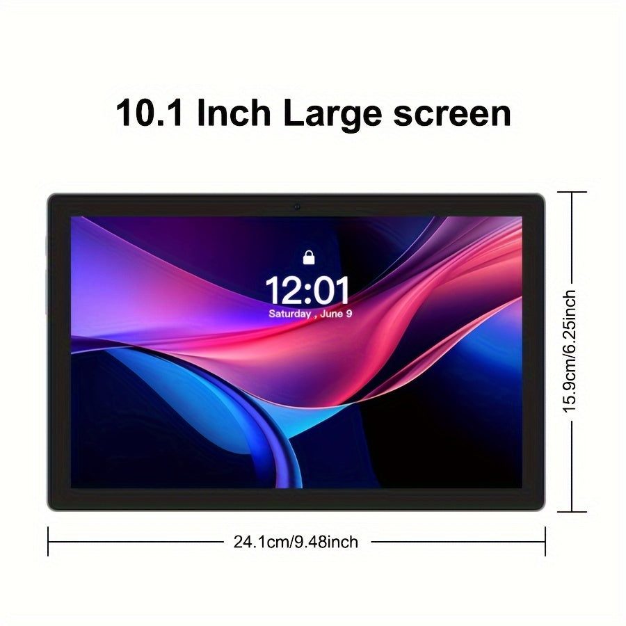 10.1-Inch Android Tablet with 8-Core Processor, 64GB ROM, 12GB RAM, 5MP Dual Cameras, and 5G WiFi 6